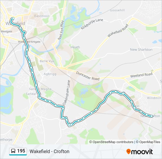 195 bus Line Map