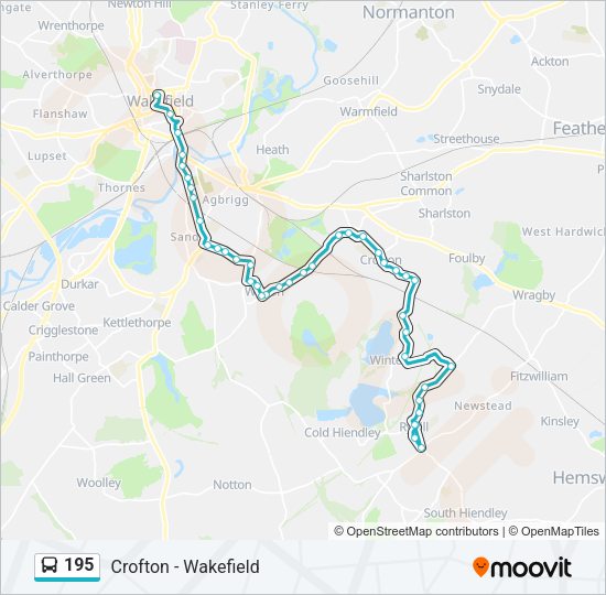 195 Bus Line Map