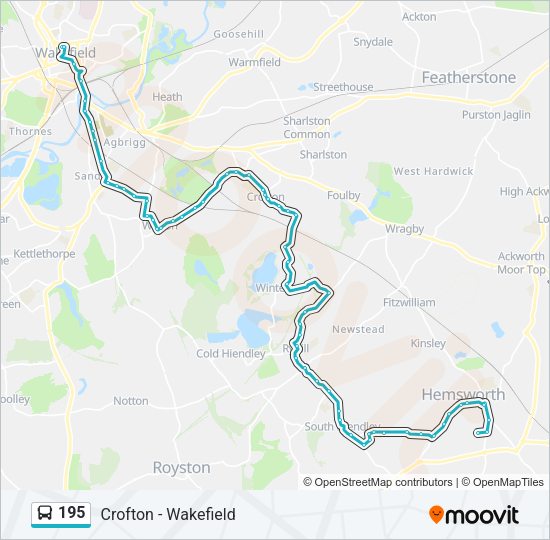 195 Bus Line Map