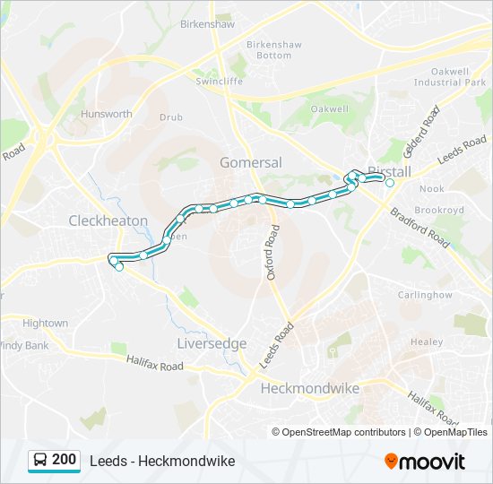 200 bus Line Map