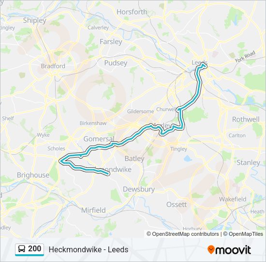 200 Bus Line Map
