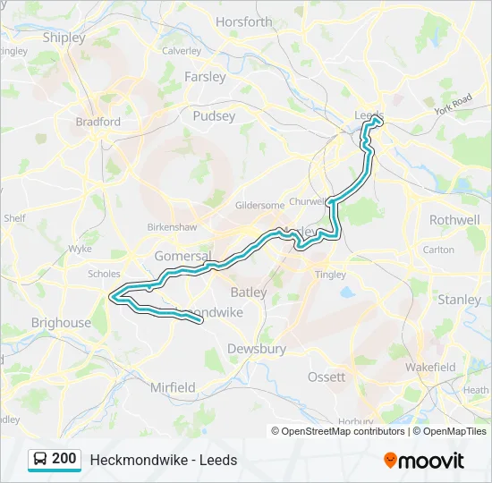200 Bus Line Map