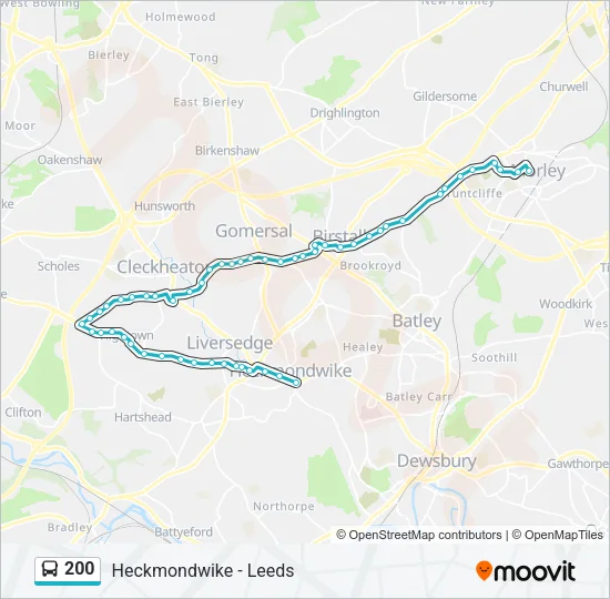 200 Bus Line Map