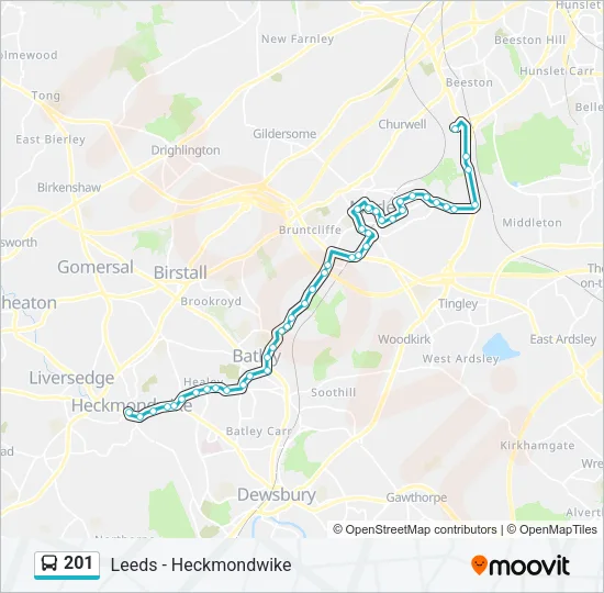 201 Bus Line Map