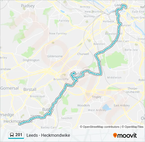 201 Bus Line Map