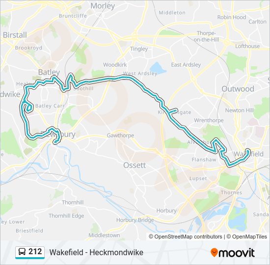 212 Bus Line Map