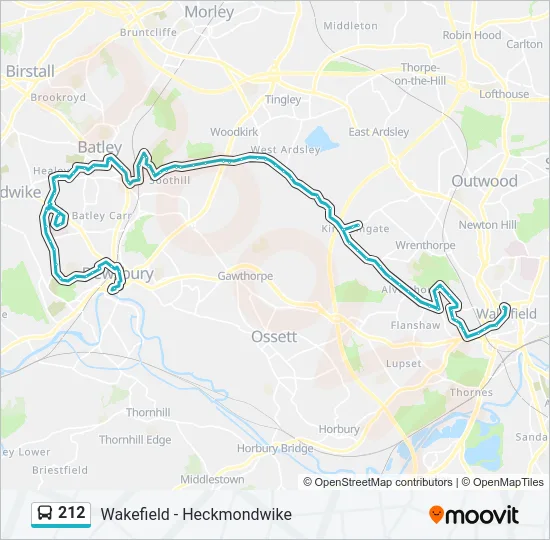 212 Bus Line Map