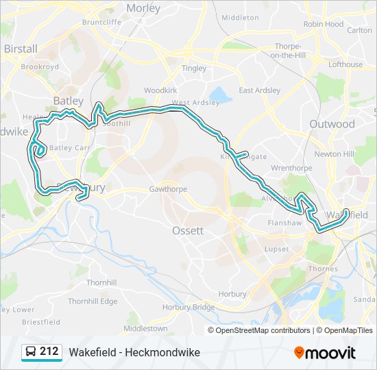 212 Bus Line Map