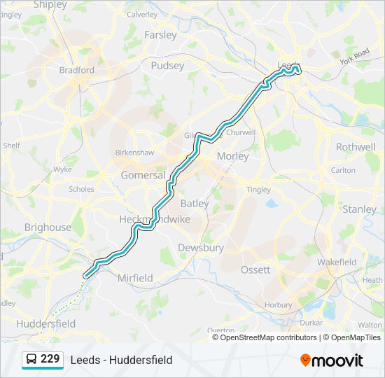 229 Bus Line Map