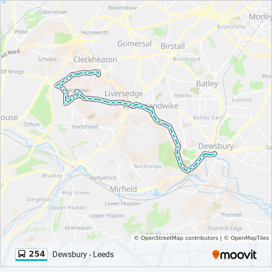 254-route-schedules-stops-maps-cleckheaton-leeds-city-centre