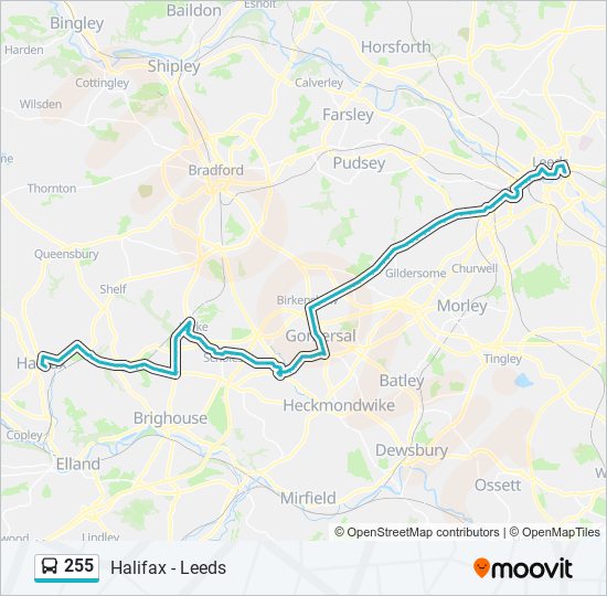 255 Route: Schedules, Stops & Maps - Leeds City Centre (Updated)