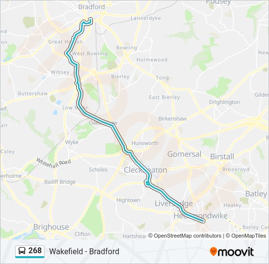 268 bus Line Map