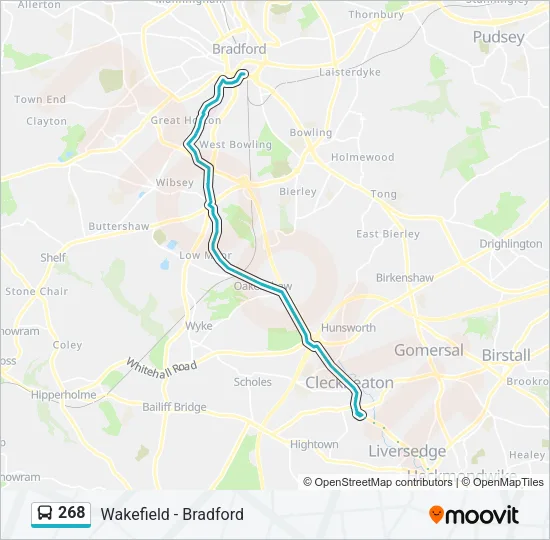268 Bus Line Map