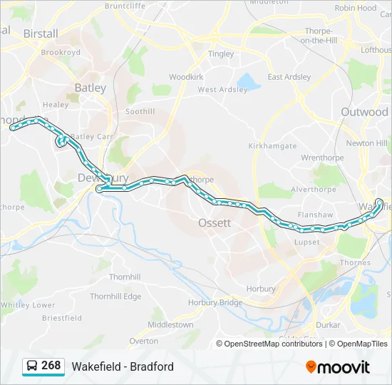 268 Bus Line Map