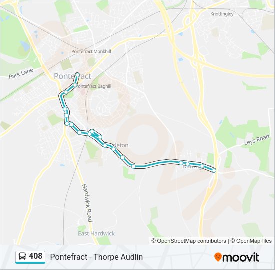 408 Bus Line Map