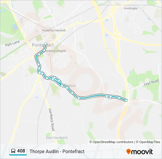 408 Bus Line Map