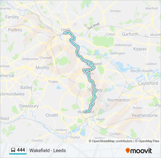 444 Bus Line Map