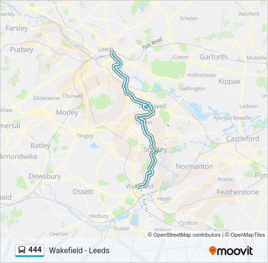 444 Bus Line Map