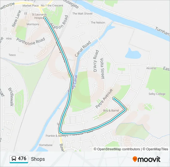 476 Bus Line Map