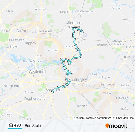 493 Bus Line Map