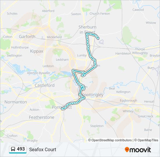 493 Bus Line Map