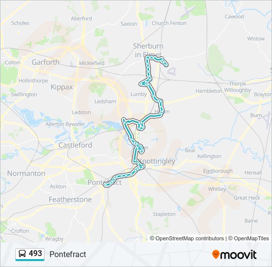 493 bus Line Map