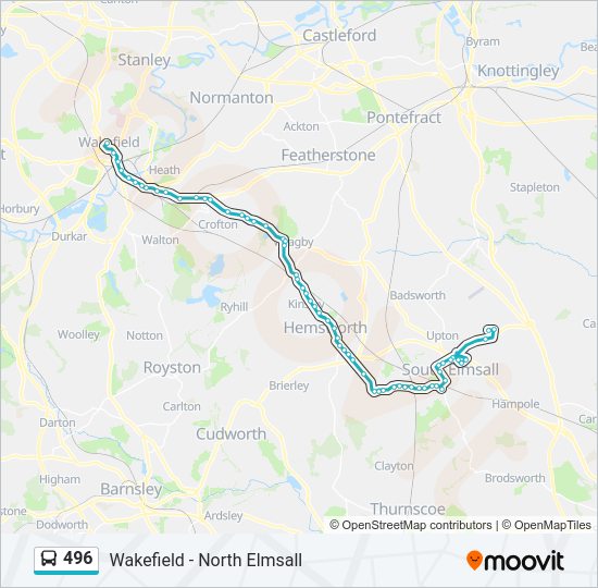 496 Bus Line Map