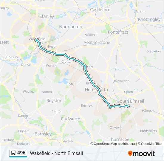 496 Bus Line Map