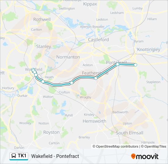 TK1 Bus Line Map