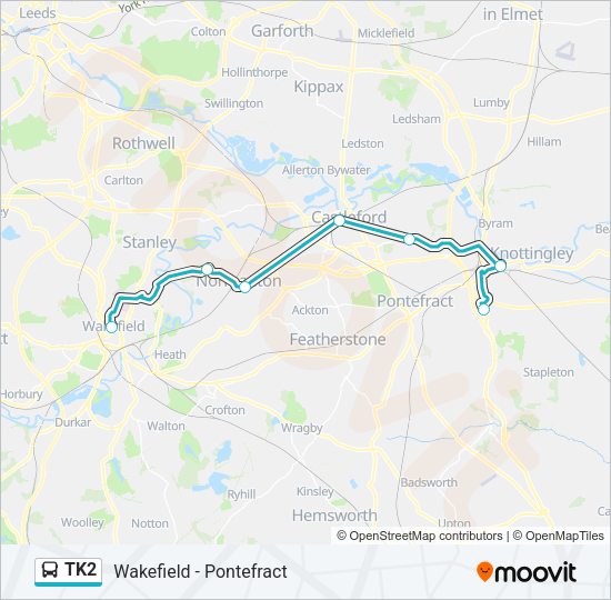 TK2 Bus Line Map