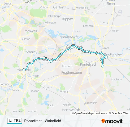 TK2 Bus Line Map
