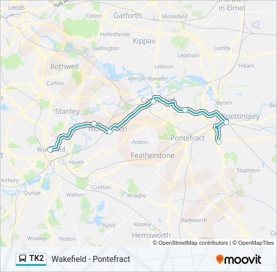 TK2 bus Line Map