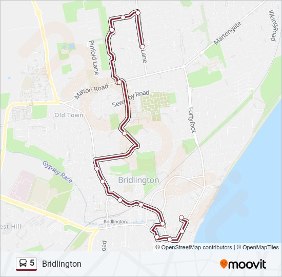 5 Bus Line Map