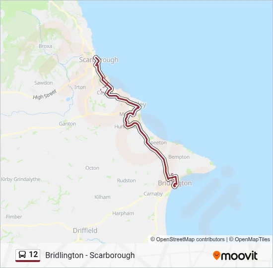 12 Route: Schedules, Stops & Maps - Bridlington Bs (Updated)