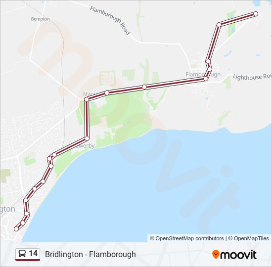 14 bus Line Map