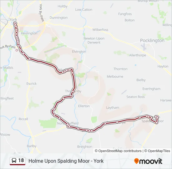 18 Bus Line Map