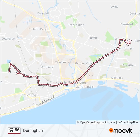 56 bus Line Map