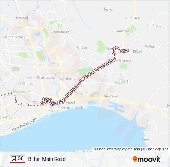 56 Bus Line Map