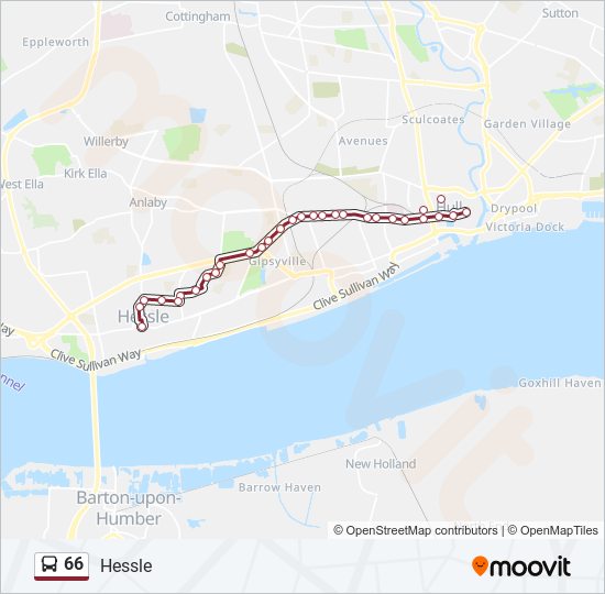 Bus 66 Route Map 66 Route: Schedules, Stops & Maps - Hessle (Updated)