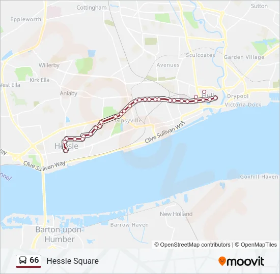 66 Bus Line Map