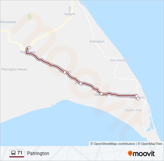 71 bus Line Map