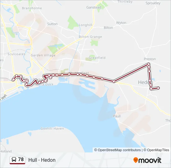 78 Bus Line Map