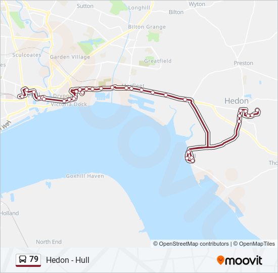 Bus 79 Route Map 79 Route: Schedules, Stops & Maps - Hedon (Updated)