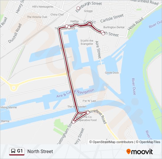 G1 Bus Line Map