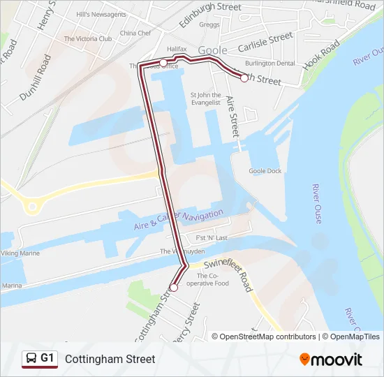 G1 Bus Line Map