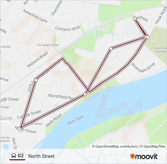 G2 Bus Line Map