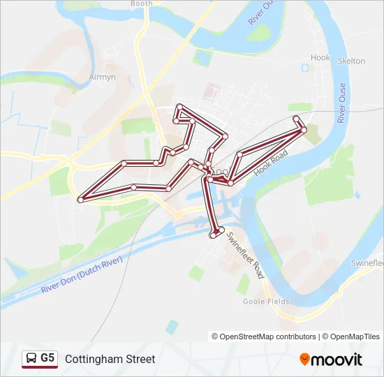 G5 Bus Line Map