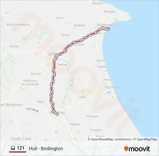121 Bus Line Map
