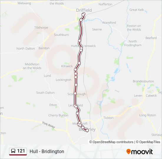 121 Bus Line Map