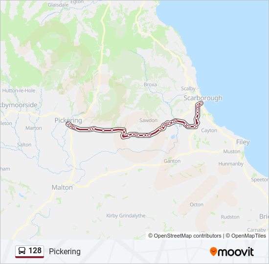 128 bus Line Map